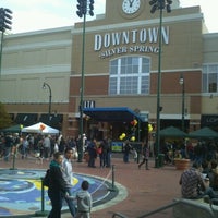 Photo taken at Downtown Silver Spring Fountain by Stefanie on 11/13/2011