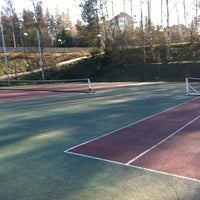 Photo taken at Lauttasaaren tenniskentät by Anssi N. on 5/1/2012