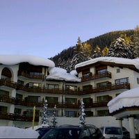 Photo taken at Arabella Hotel Waldhuus Davos by Adam S. on 1/14/2012