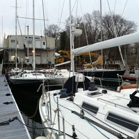 Photo taken at McMichaels Boatyard by HL D. on 4/8/2011