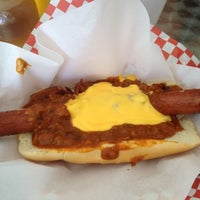 Photo taken at Mr. Big&amp;#39;s Gourment Hot Dogs, Corn Dogs, &amp;amp; Suasges by Royer on 7/28/2012