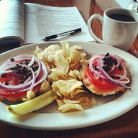 Photo taken at Athens Bagel Company by Jasmine R. on 7/8/2012