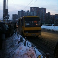Photo taken at Зупинка автобусів 392,420,422 (Київ-Ірпінь) by Таня Л. on 2/16/2012