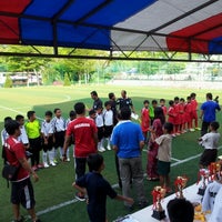 Photo taken at Pasir Ris Primary Football Field by Maslinda M. on 7/4/2012