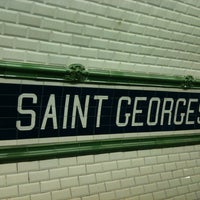 Photo taken at Métro Saint-Georges [12] by Steny o. on 8/17/2012
