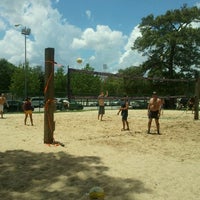 Photo taken at Memorial Park Sand Volleyball Court by Ollie T. on 7/10/2011