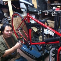 Photo taken at Vincent Lee Bicycle Repair by china on 1/13/2011