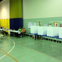 Photo taken at Polling Location (Indianapolis Public School #58) by Ben R. on 5/8/2012