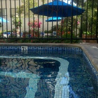 Photo taken at Spa &amp; Pool Deck @ The Wilshire Marquis by Jennifer on 8/6/2012