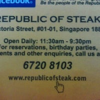 Photo taken at Republic of Steak by @nthonyce on 9/23/2011