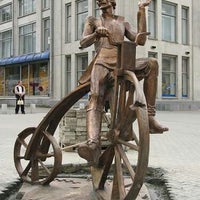 Photo taken at Памятник первому изобретателю велосипеда/Monument to the first inventor of the bicycle by Park Inn by Radisson E. on 11/3/2011