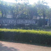 Photo taken at Universitas Krisnadwipayana (Unkris) by Akhmad R. on 6/13/2012