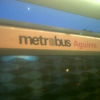 Photo taken at Metrobus - Estación Aguirre by chelologu on 2/29/2012