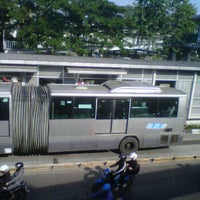 Photo taken at Halte TransJakarta Jembatan Merah by Glean V. on 5/2/2012