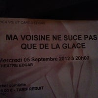 Photo taken at Théâtre Edgar by 🍀 Marianne 🍀 on 9/5/2012