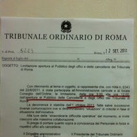 Photo taken at Tribunale civile di Roma by SALA AVVOCATI FRASCATI on 9/19/2011
