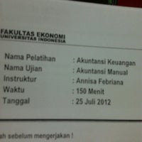 Photo taken at PPA-Fakultas Ekonomi Universitas Indonesia by Eko U. on 7/25/2012