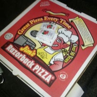 Photo taken at Jim&#39;s Razorback Pizza by Abe S. on 5/12/2012