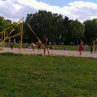 Photo taken at Volleyballfeld im Volkspark Friedrichshain by Doreen D. on 6/18/2012