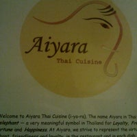 Photo taken at Aiyara Thai Cuisine by Jade F. on 1/17/2012