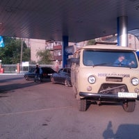 Photo taken at Газпромнефть АЗС № 77 by Антон Б. on 7/16/2012