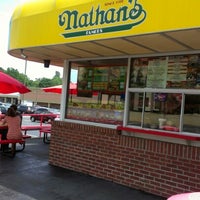 Photo taken at Nathan&amp;#39;s Famous by B P. on 6/9/2012