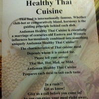 Photo taken at Andaman Healthy Thai Cuisine by Saikat M. on 7/2/2012