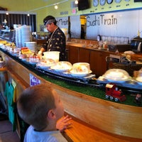 Photo taken at Sushi Train by Becky D. on 8/30/2012