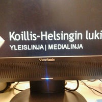 Photo taken at Helsingin medialukio by Kirsikka &amp;#39;Kiska&amp;#39; K. on 1/13/2012