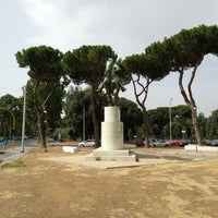 Photo taken at Piazza Albania by Alessandro P. on 8/6/2012