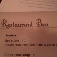 Das Foto wurde bei Restaurant Bea von Tom B. am 3/31/2012 aufgenommen