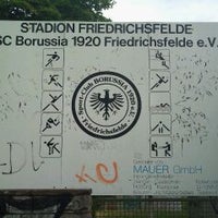 Photo taken at Stadion Friedrichsfelde by Max on 5/20/2011