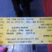 Photo taken at SEMINAR at The John Golden Theatre by KESonstage on 3/28/2012