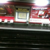 Photo taken at Métro Marcadet Poissonniers [4,12] by Guillaume D. on 11/20/2011