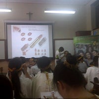 Photo taken at SMP Santa Ursula by Neng T. on 2/12/2012