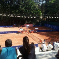 Photo taken at Quadras de Tênis by Jean B. on 8/4/2012