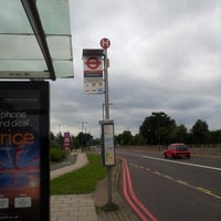 Photo taken at Oxford Avenue Bus Stop H by Kathy M. on 7/17/2012
