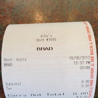 Photo taken at Arby&amp;#39;s by Bradley C. on 9/6/2012