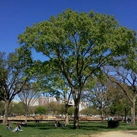 Photo taken at Shady Tree Outside of Air &amp; Space Museum by Chad M. on 4/14/2012