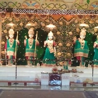 Photo taken at Shri Radha Krishna Temple by Ghanashyam S. on 7/24/2011