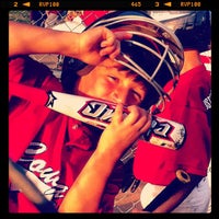 Photo taken at Bayland Park Little League by Tara T. on 5/3/2012