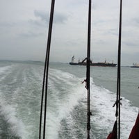 Photo taken at Sea Between Singapore And Batam by Ridhwan L. on 1/24/2012