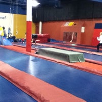 Photo taken at Big Time Trampoline Fun Center by Nicole S. on 2/11/2012
