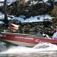 Photo taken at Lilleys&amp;#39; Landing Resort &amp;amp; Marina by Megan C. on 4/12/2012