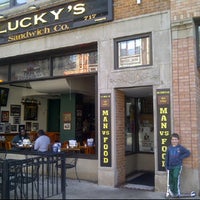 Снимок сделан в Lucky&amp;#39;s Sandwich Company пользователем Robyn P. 3/15/2012