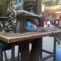 Photo taken at The Garment Worker Statue by Juan M. on 7/9/2012