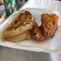 Photo taken at Doug E&amp;#39;s Chicken &amp;amp; Waffles by Alexis W. on 7/25/2012