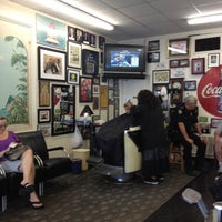 Photo taken at Thomas&#39; Barber Shop by Jim on 9/6/2012