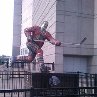 Photo taken at Bobby Hull Statue by Omri Amrany by Brian R. on 4/22/2012