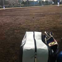 Photo taken at 学田公園野球場 by Satoshi I. on 3/11/2012